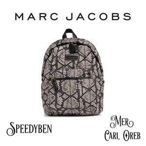 Marc Jacobs Quilted Nylon Printed Backpack NWT